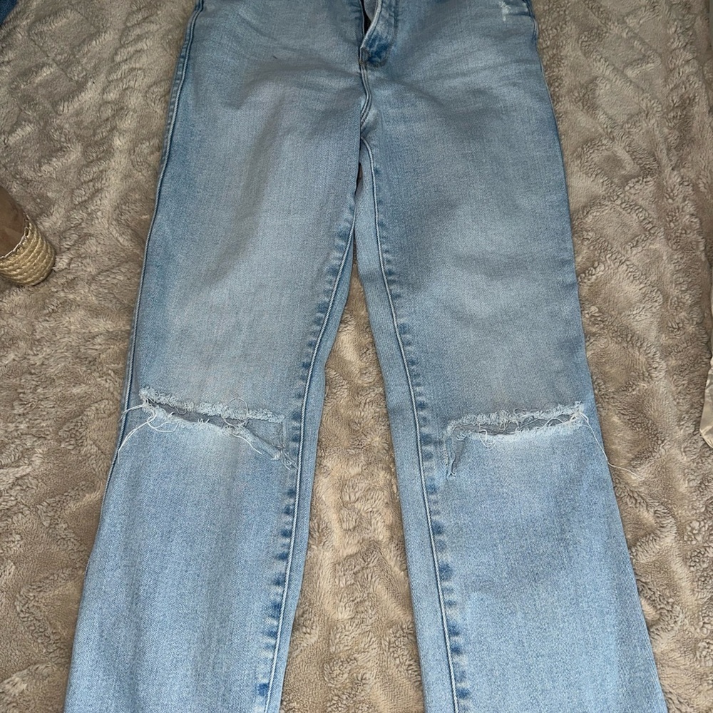 Good American Light Blue Distressed Women's Jeans
